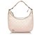 Gucci Pink GG Canvas Bolsa de Ombro Rosa Branco Cru Couro Lona Pano  ref.149053