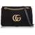 Bolso de hombro Marmont de terciopelo negro Gucci Paño  ref.149083