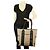Thomas Burberry Burberry Beige / Grey Canvas & Black Leather Trim Handtasche Tote Große Einkaufstasche - Ansicht 10