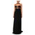 Versace Sublime long evening dress Black Viscose  ref.149170