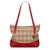 Burberry Brown Haymarket Check Canvas Tote Bag Multiple colors Beige Leather Cloth Cloth  ref.149256