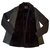 Lanvin Jacket Grey Dark brown Fur Lambskin  ref.149335