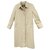 Waterproof Burberry vintage size 38 Very light beige Cotton Polyester  ref.149405