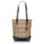 Burberry Brown Haymarket Check Canvas Tote Bag Multiple colors Beige Leather Cloth Cloth  ref.149436