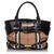Burberry Brown Medium Bridle Landscape Lynher Tote Bag Multiple colors Leather Cloth Cloth  ref.149448
