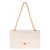 Timeless Chanel Mademoiselle handbag in quilted white linen, golden hardware! Leather  ref.149598