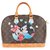 Louis Vuitton Alma "Minnie & Mickey" vom Künstler PAtBo! Braun Leder Leinwand  ref.149791
