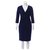 Diane Von Furstenberg Leora dress Navy blue Viscose Elastane Polyamide  ref.149835