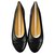 Chanel Zapatillas de ballet Negro Piel de cordero  ref.149915