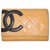 CHANEL vintage card holder Cambon Beige Leather  ref.150068