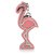 Chaveiro cor-de-rosa do flamingo de Miu Miu Prata Aço Metal  ref.150114