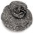 Broche de camelia de lana negra Chanel Negro Blanco Crudo Paño  ref.150279