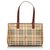 Burberry Brown Haymarket Check Tote Bag Multiple colors Beige Leather Plastic  ref.150293
