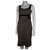 Diane Von Furstenberg Tai dress with metallic accents Brown Black Wool  ref.150413
