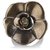 Anel Chanel Marrom Camélia Bronze Metal  ref.150528