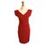 Diane Von Furstenberg Red Bevin dress Polyester Viscose Elastane  ref.150653