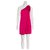 Halston Heritage One shouldered silk dress Pink  ref.150655