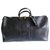 Louis Vuitton keepall 45 Cuir épi noir Black Golden Leather  ref.150727
