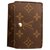 Porte Monnaie Louis Vuitton Cuir Toile Marron  ref.150782