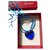 Pendentif Baccarat Coeur en cristal bleu sur cordon satin Verre Bleu foncé  ref.150874