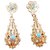 Autre Marque gold earrings 18 vintage carats Golden Turquoise Yellow gold  ref.150880