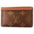 Louis Vuitton card holder Brown Leather  ref.151045