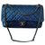 Timeless Chanel Blau Marineblau Dunkelblau Leder  ref.151095