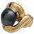 inconnue Yellow gold and hematite vintage ring.  ref.151597