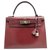 Hermès Kelly 28 cm cuero rojo caja Hermes burdeos Roja  ref.151990