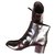Chanel Ankle Boots Dark red Patent leather  ref.152006