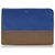 Céline Celine Blue Bicolor Leather Clutch Bag Brown Dark brown  ref.152077