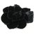Spilla Chanel in velluto nero camelia Panno  ref.152114