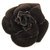 Chanel Brown Camellia Broche de veludo Marrom Castanho escuro Pano  ref.152130