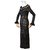 Chanel Vestido largo de encaje de alpaca Negro Mohair  ref.152246
