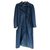 Autre Marque Navy blue leather coat Lambskin  ref.152251