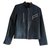 Autre Marque Muito bom casaco de couro preto com zíper Pele de cordeiro  ref.152255