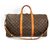 Louis Vuitton Brown Monogram Keepall Bandouliere 50 Leather Cloth  ref.152326