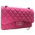 CHANEL Jumbo Pink Suede Caviar classic flap bag Leather  ref.152382