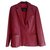 Autre Marque Red leather jacket 1 button Lambskin  ref.152396