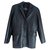 Autre Marque Black leather jacket 3 buttons Lambskin  ref.152406