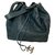 Chanel shopping Blue Green Leather  ref.152411