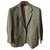 BURBERRY, small check jacket, 44. Beige Wool  ref.152421