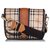 Burberry Brown Haymarket Check Canvas Crossbody Bag Multiple colors Beige Leather Cloth Cloth  ref.152578