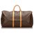 Louis Vuitton Brown Monogram Keepall 60 Leather Cloth  ref.152582