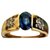 No Brand Yellow gold sapphire and diamonds ribbon ring Golden  ref.152687