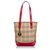 Burberry Brown Haymarket Check Canvas Tote Bag Multiple colors Beige Leather Cloth Cloth  ref.152798
