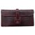 Hermès Hermes Bordeaux Croc Jige clutch wallet bag Dark red Exotic leather  ref.152851