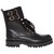 VERSACE COLLECTION LEATHER COMBAT BOOTS Black Rubber  ref.152908