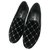 Chanel black velvet shoes EU37  ref.153095