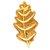 Inès de la Fressange Broche em folha de carvalho Dourado Banhado a ouro  ref.153176